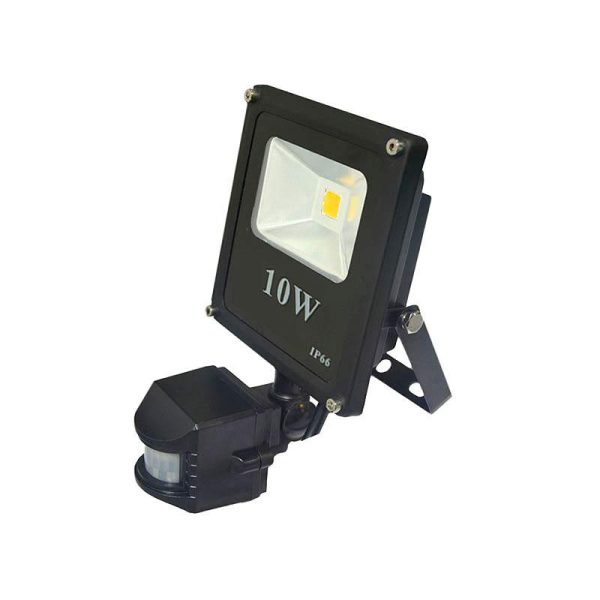 PROYECTOR LED SLIM SMD 10W IP66 LUZ FRÍA C/ SENSOR DE MOVIMIENTO TJ